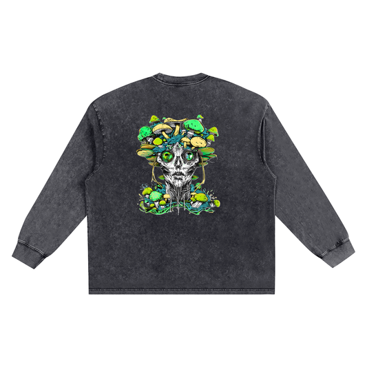 Snow Washed Frayed Edge T-Shirt